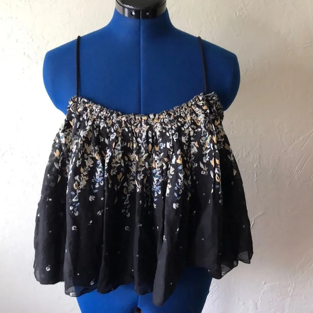 NWT Free People Ruffle Spaghetti Straps Top Size S